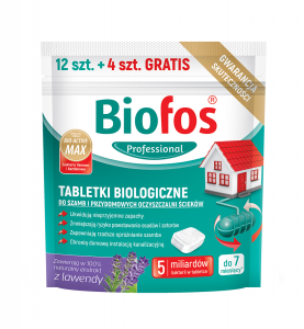 Biologiczny preparat do szamb i przydomowych oczyszczalni ścieków tabletki 12 szt + 4 szt. GRATIS